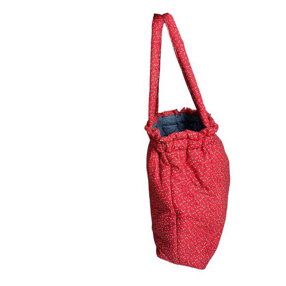 Holdings Vintage Red Quilted Tote Bag – Made in Marblehead, MA - Cottagecore - Picture 3 of 7